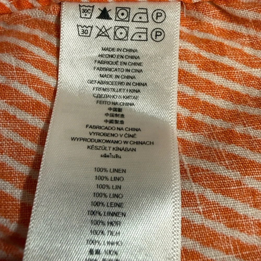 MICHAEL Michael Kors‎ Linen Stripe Shorts – Orange & White 🧡🤍